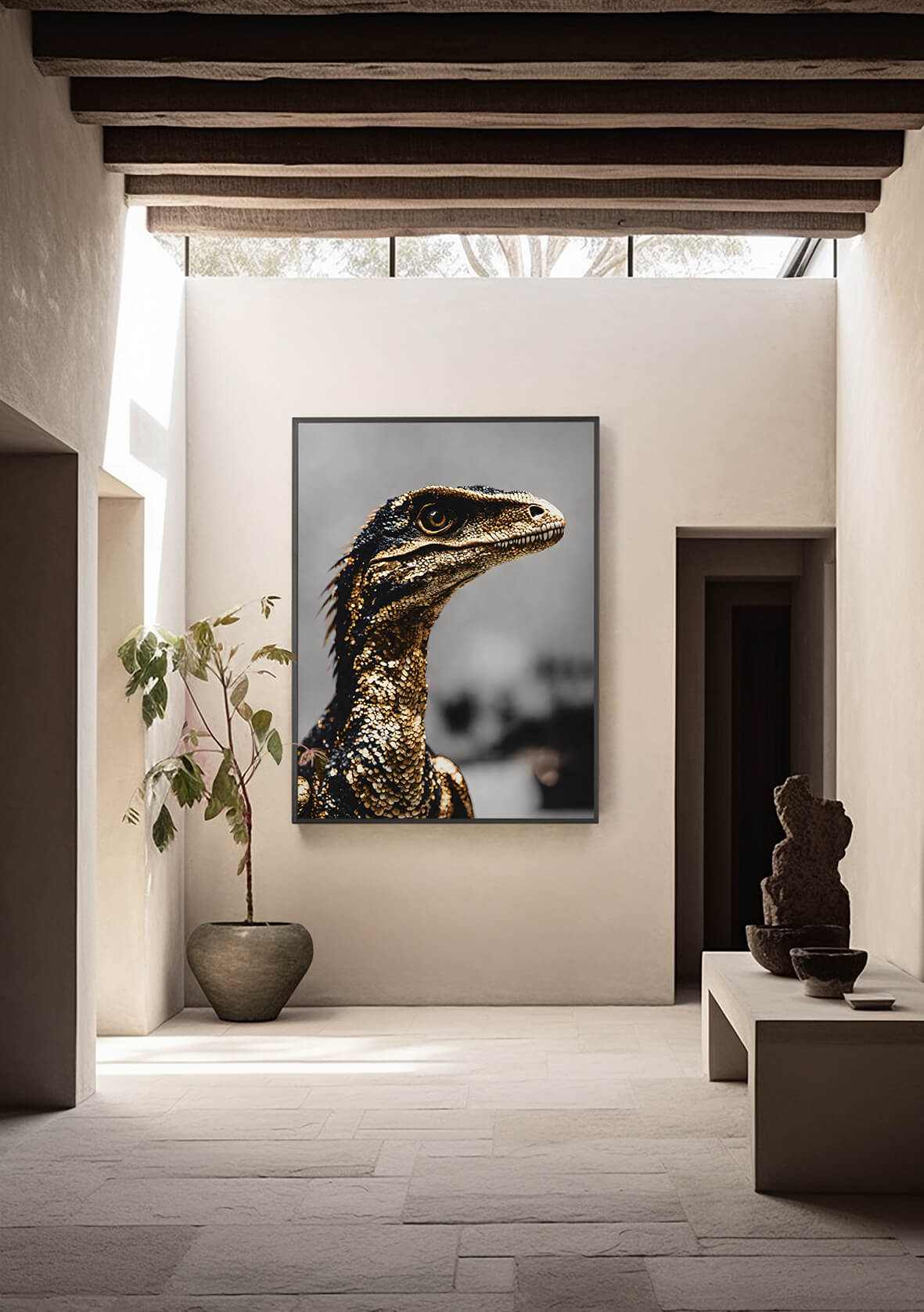 BRWA™ Art Dromaeosaur Raptor Dinosaur Print