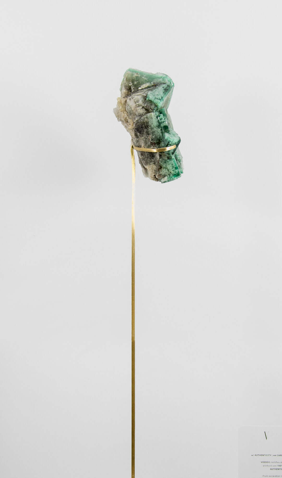 VERDE British Isometric Fluorite Gemstones in Brass Stand 4