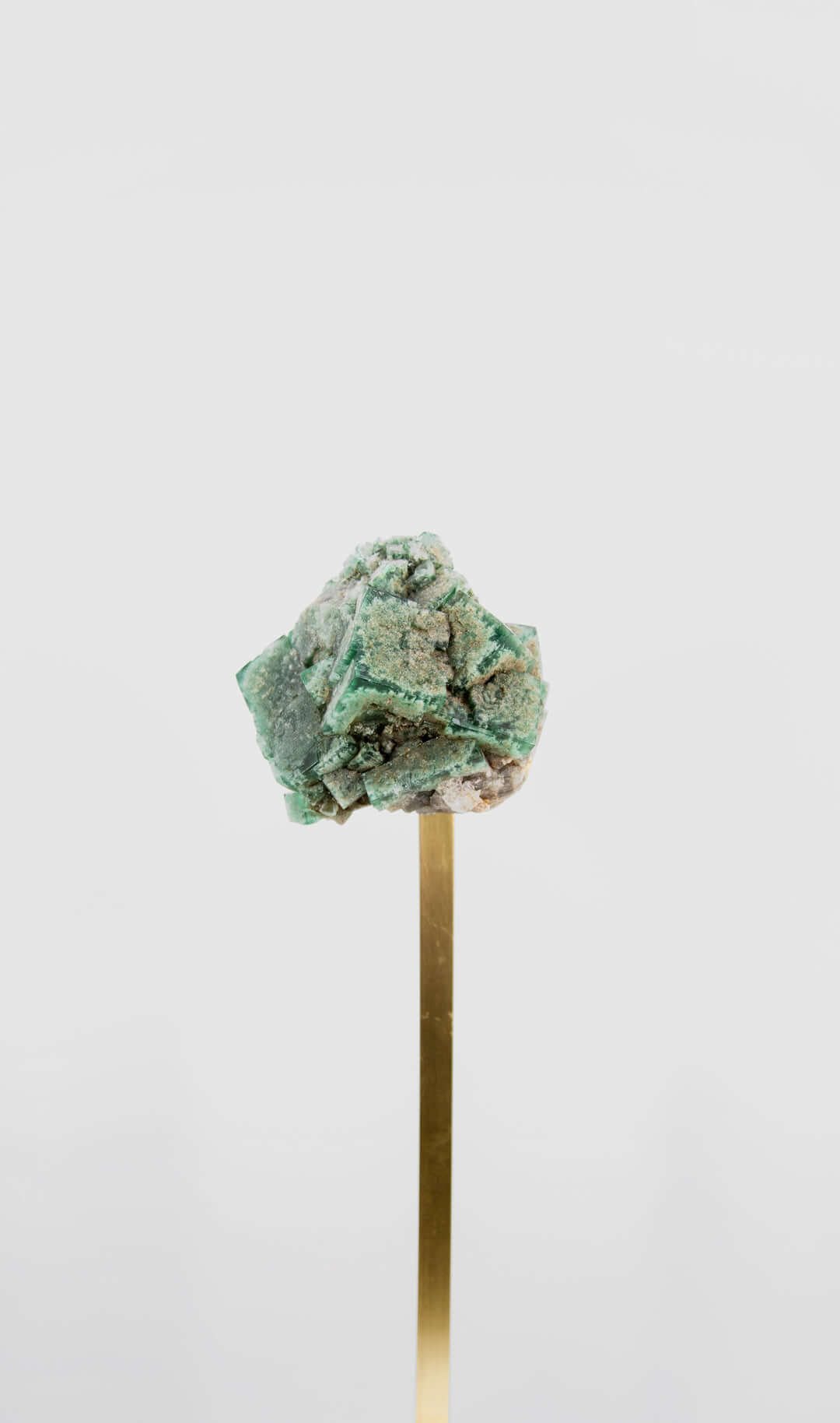 VERDE British Isometric Fluorite Gemstone mineral on stand 3