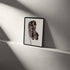 Fluorite crystal tablet wallpaper displayed on a sleek tablet against a minimalist wall.