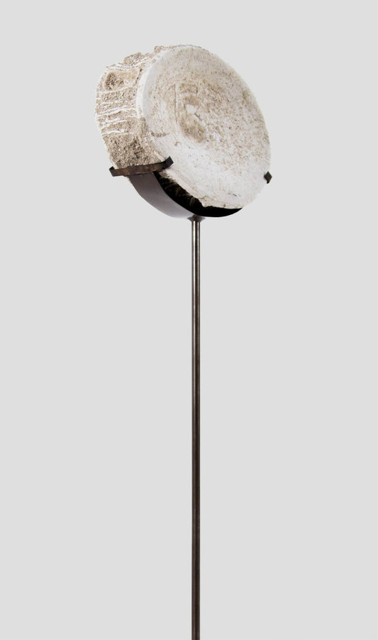Otodus Obliquus Fossil Vertebra In Bronze Stand 280mm