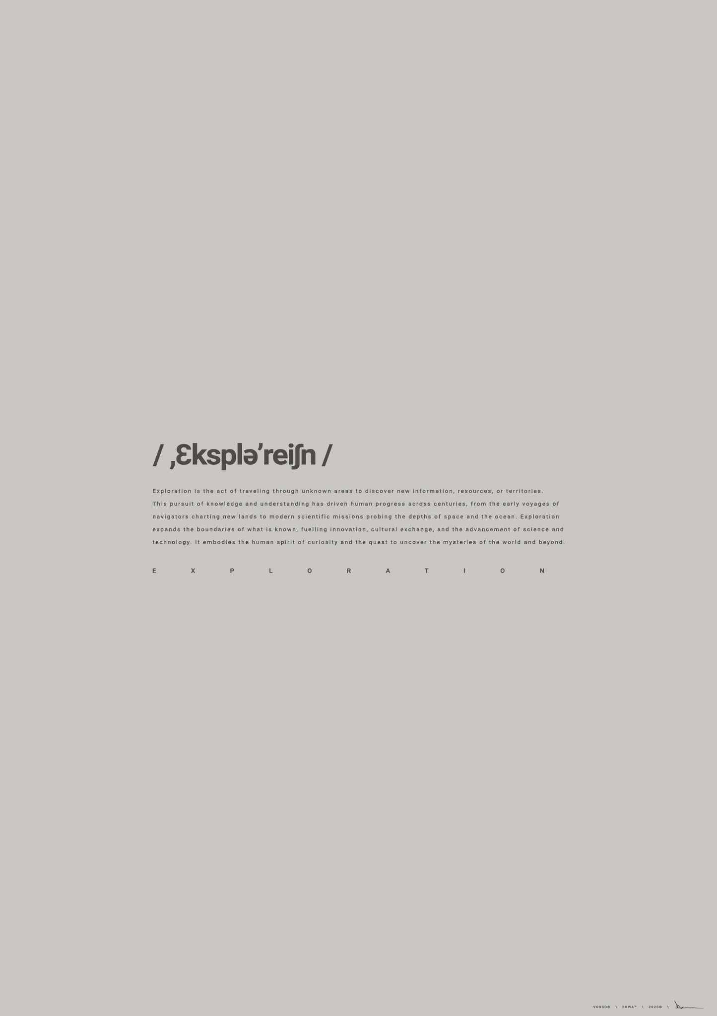 Print: Typography Definition: Exploration [BRWA©]