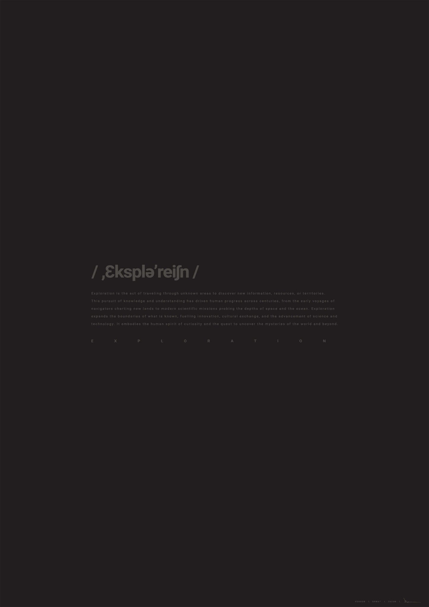Print: Typography Definition: Exploration [BRWA©]