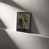 Stylish tablet displaying a VOSSO® digital Raptor wallpaper, blending palaeontological art and modern design.