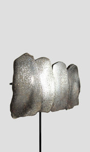rare h5 nwa meteorite slices for sale on bronze stand 234